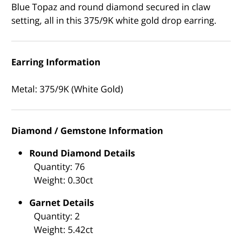 Elegant Blue and Silver Drop Earrings - Picture 4 of 4